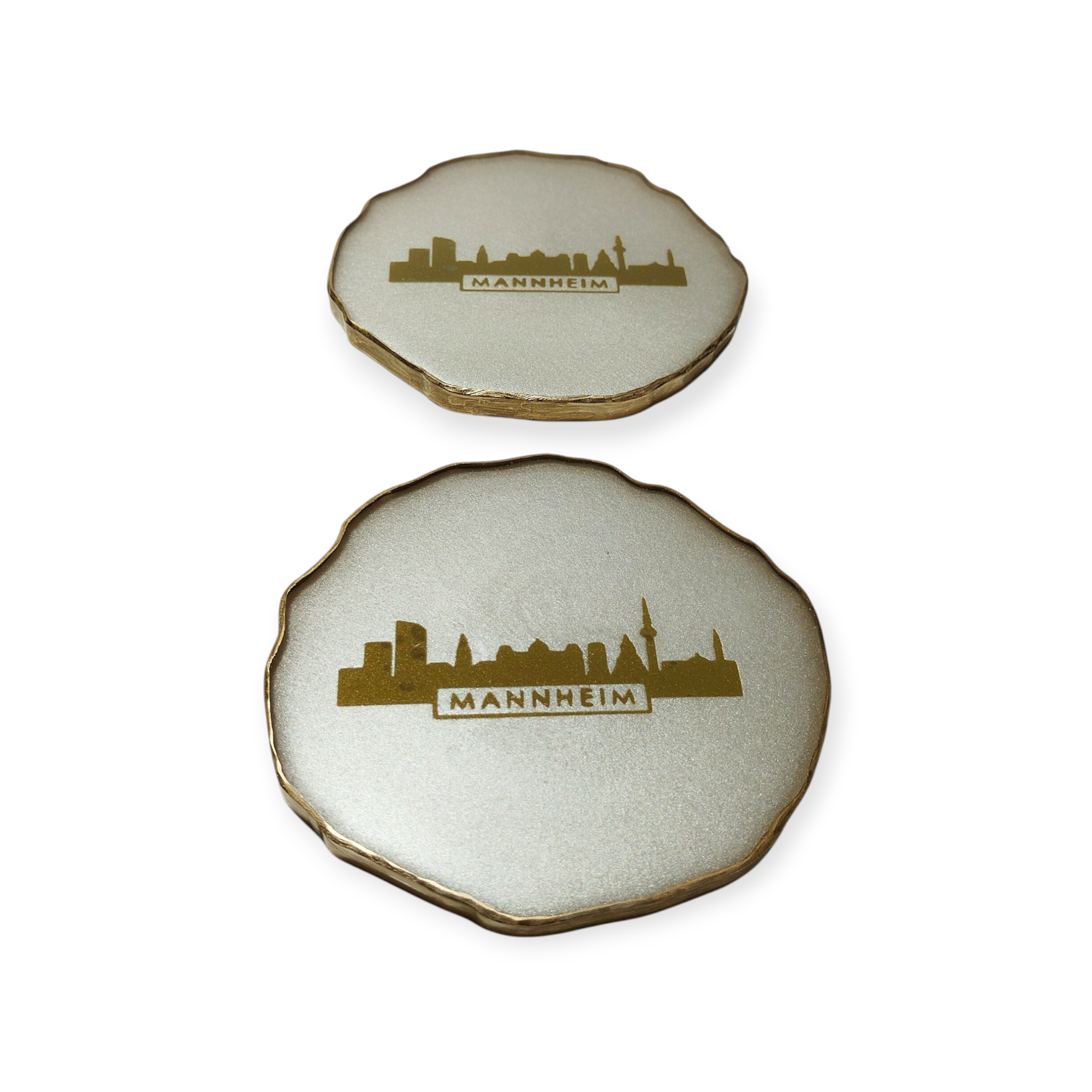 Resin Untersetzer Mannheim Skyline - verschiedene Farben
