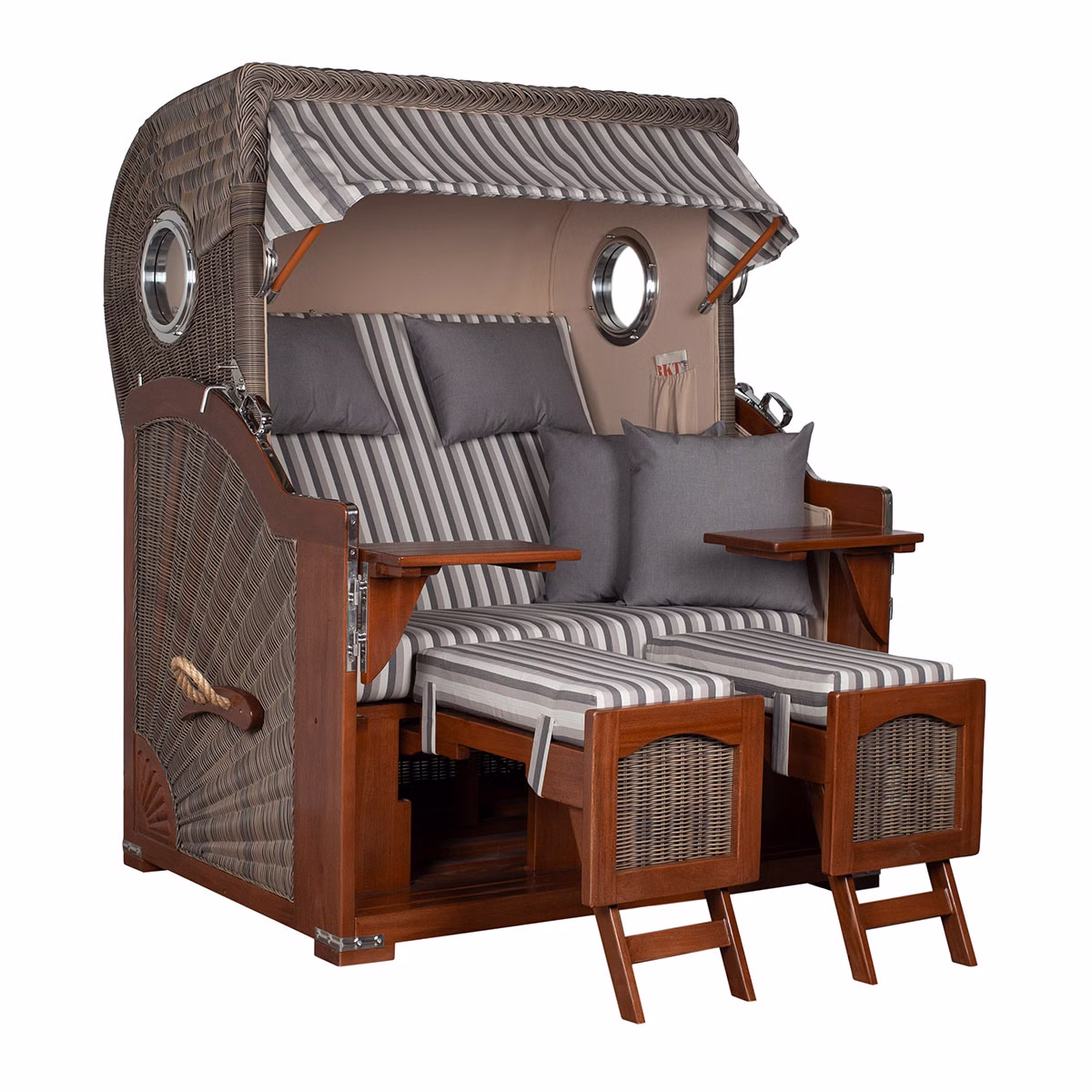 Strandkorb DÜNE Mahagoni 2-Sitzer