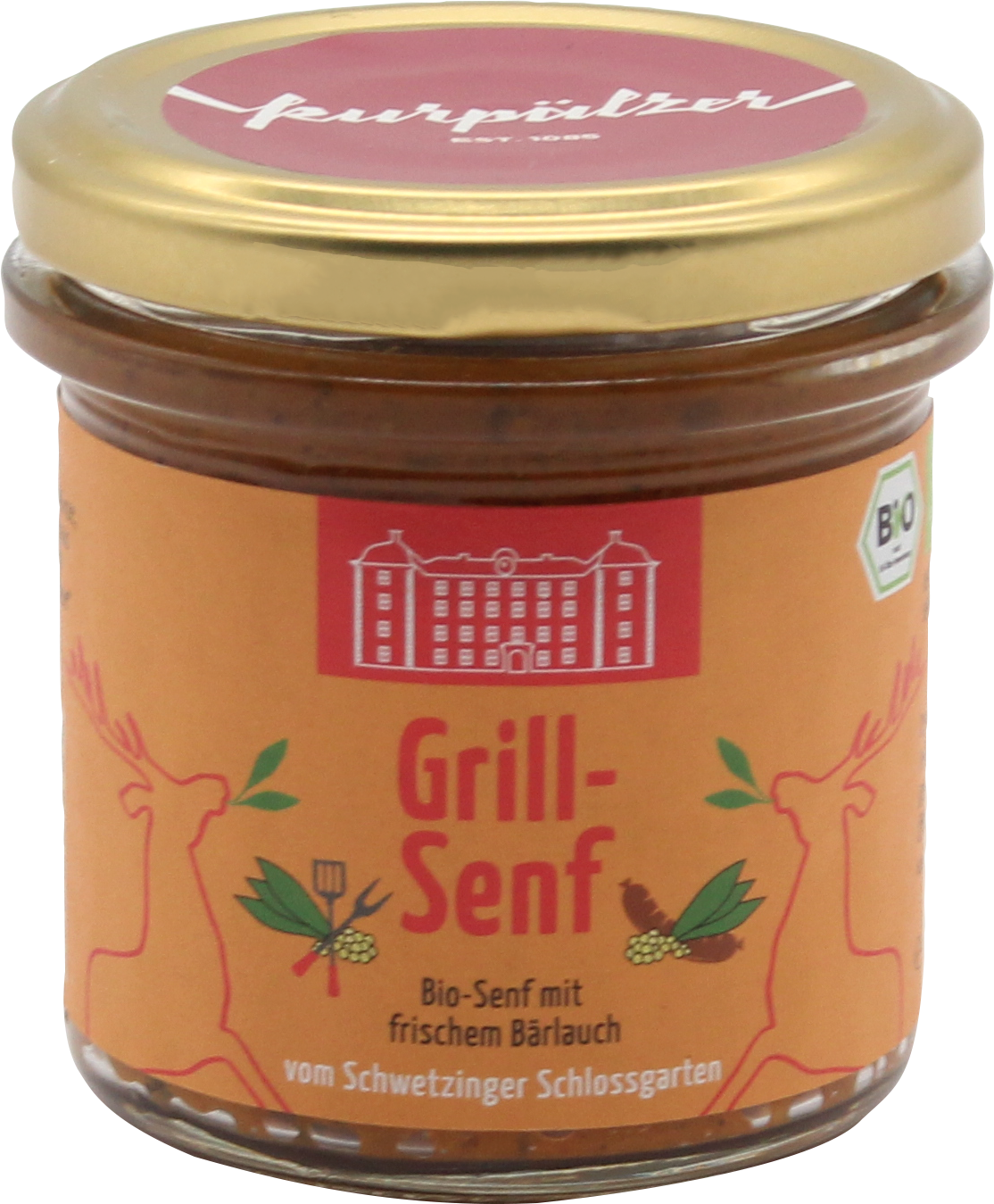 Kurpälzer Bärlauch Grill Senf (Bio-Senf mit Tomate und Bärlauch)